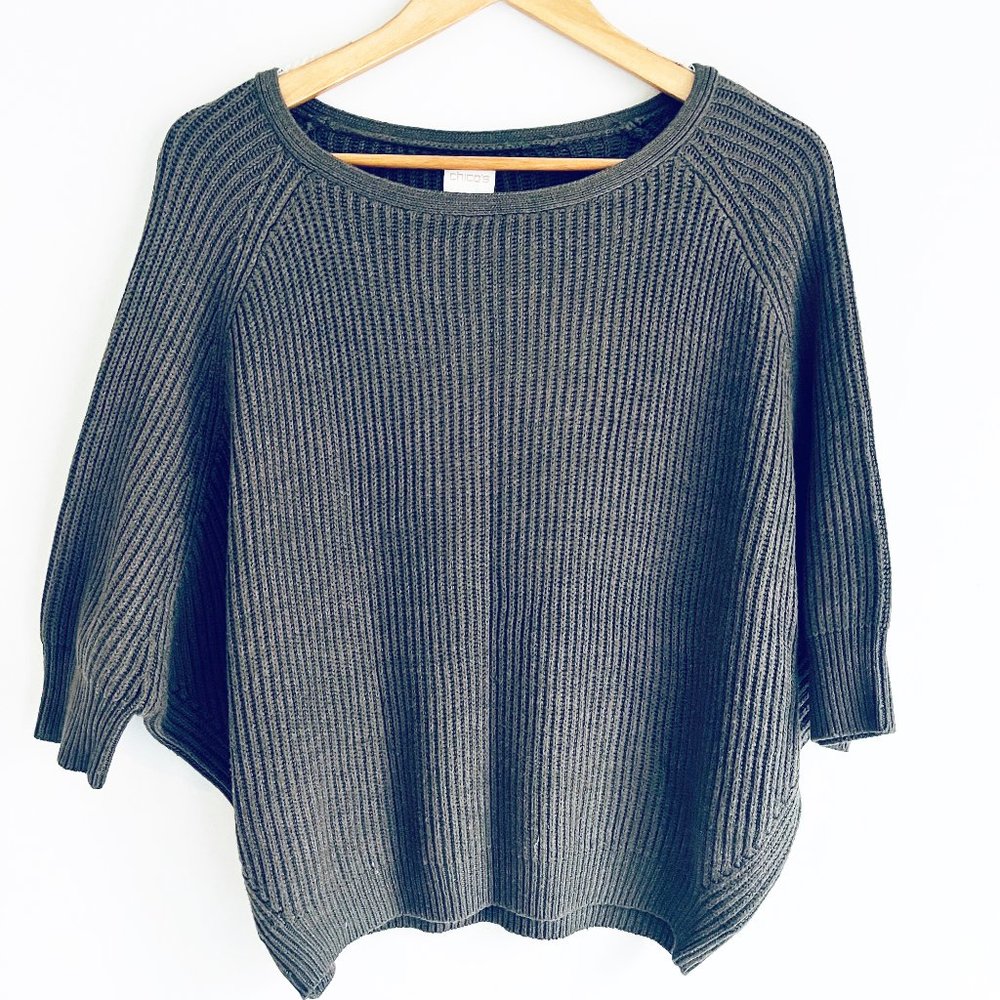 2/$30 Chico's Olive Green Dolman Sleeve Sweater 0
